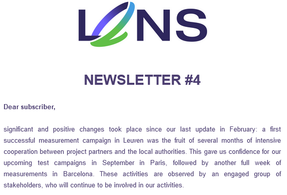 LENS published Newsletter #4  